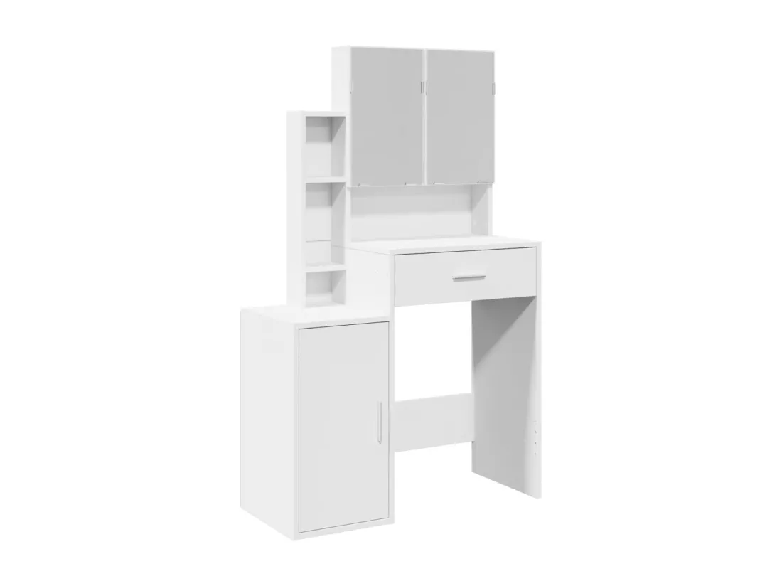 Coiffeuse avec armoire blanc 80x35x132 cm