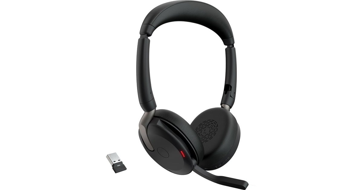 JabraJBR Evolve2 65 Flex Link380a UC Duo on-ear headset  (Zwart)