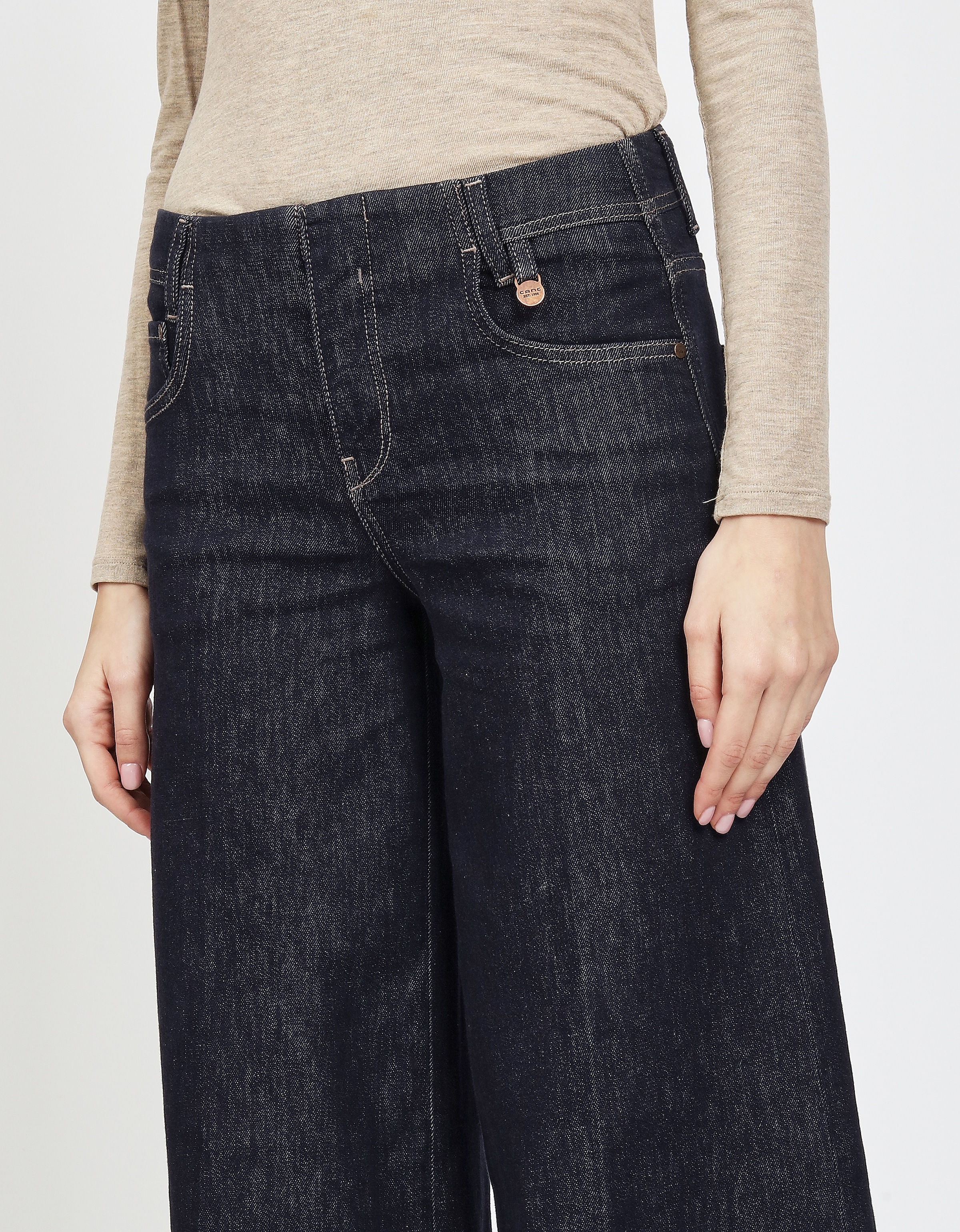 GANG Weite Jeans »94POPPY PALAZZO« High Waist, mit Hakenverschluss
