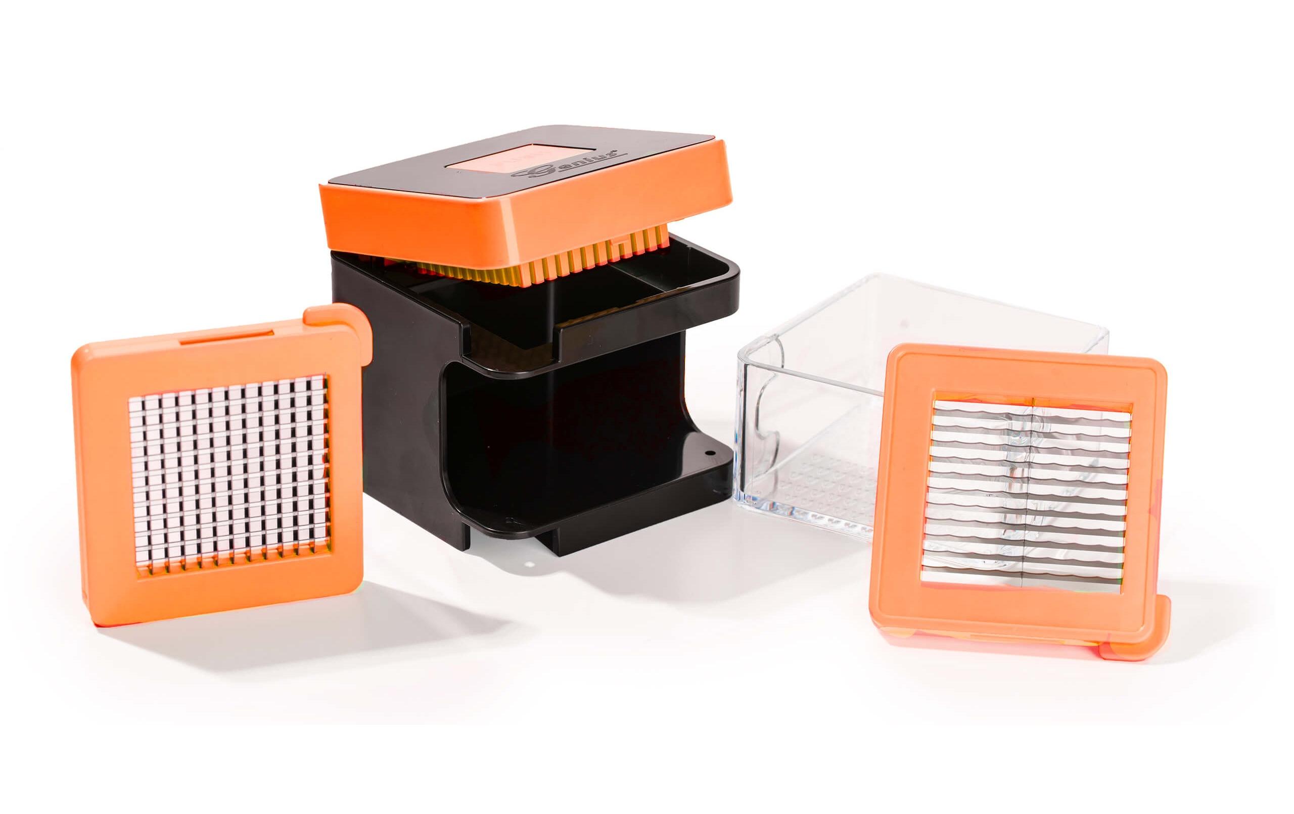 Zwiebelschneider Nicer Dicer Spicy 4-teilig, OrangeGewürze Schneider