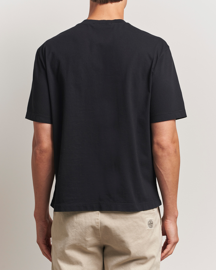 Stone Island Combed Organic Cotton T-Shirt Black