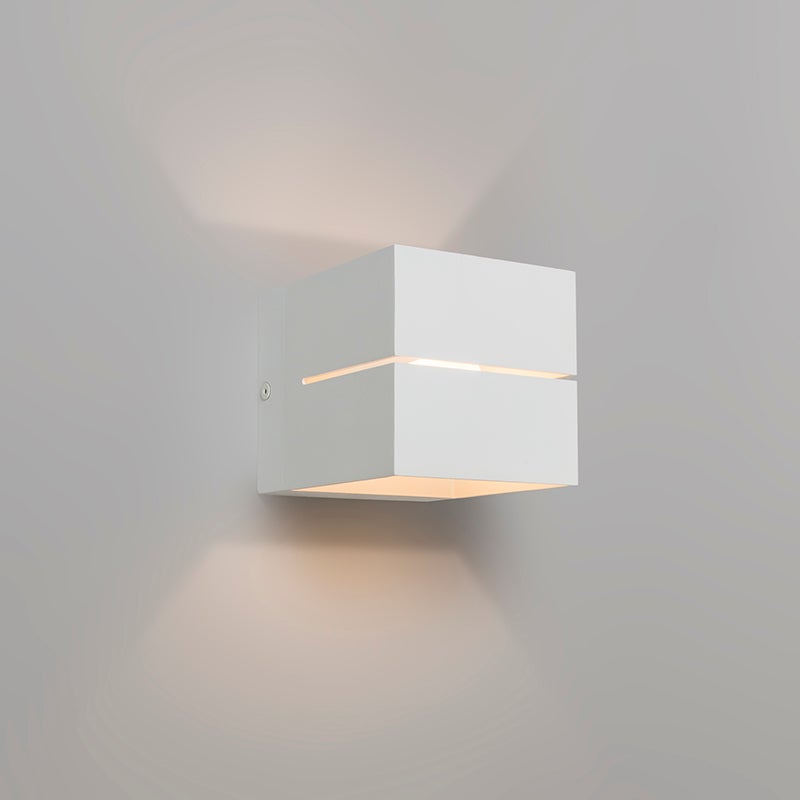 Moderne wandlamp, wit, 9,7 cm – Transfer Groove