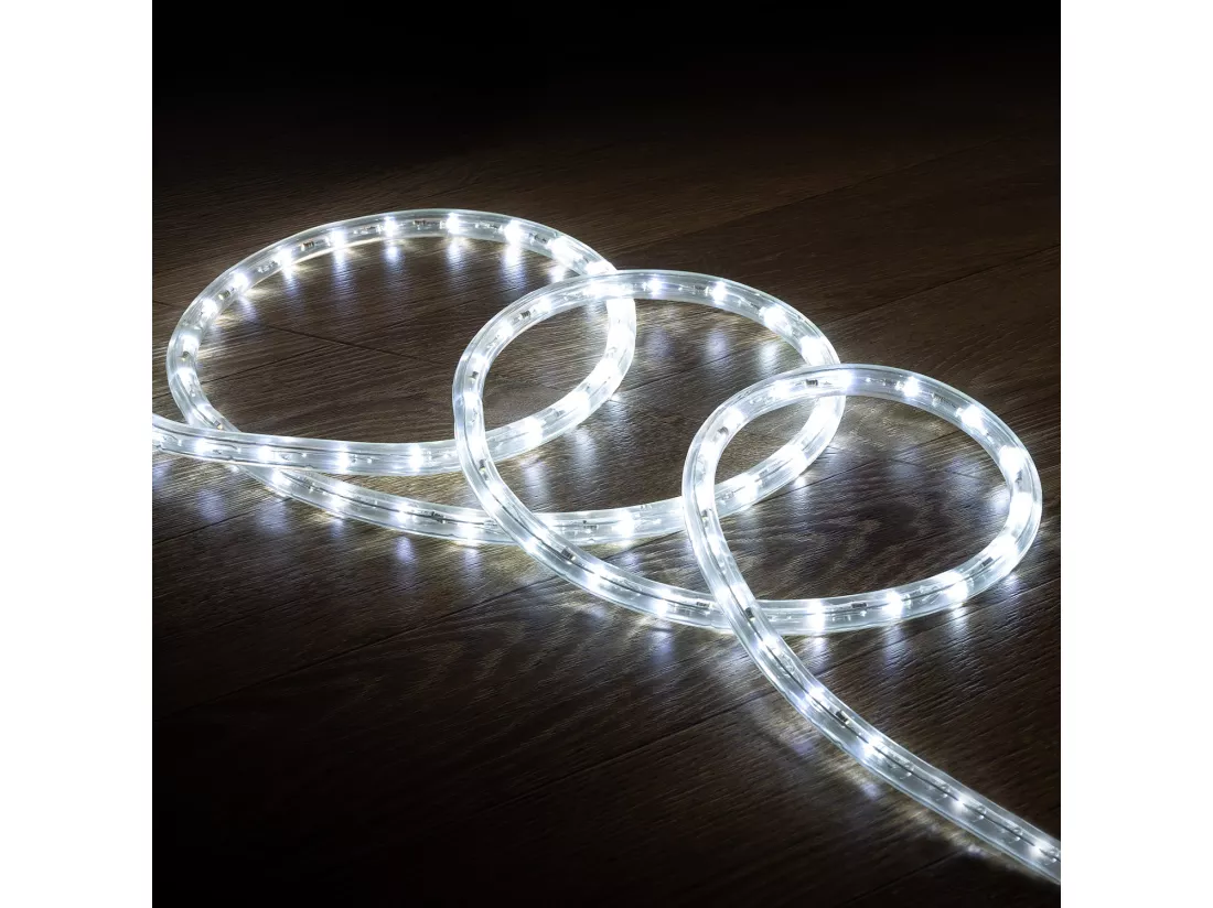 Gaine LED Ronde 220V AC 36 LED/m Blanc Froid IP65 sur Mesure Coupe Tous les 100cm 50 m