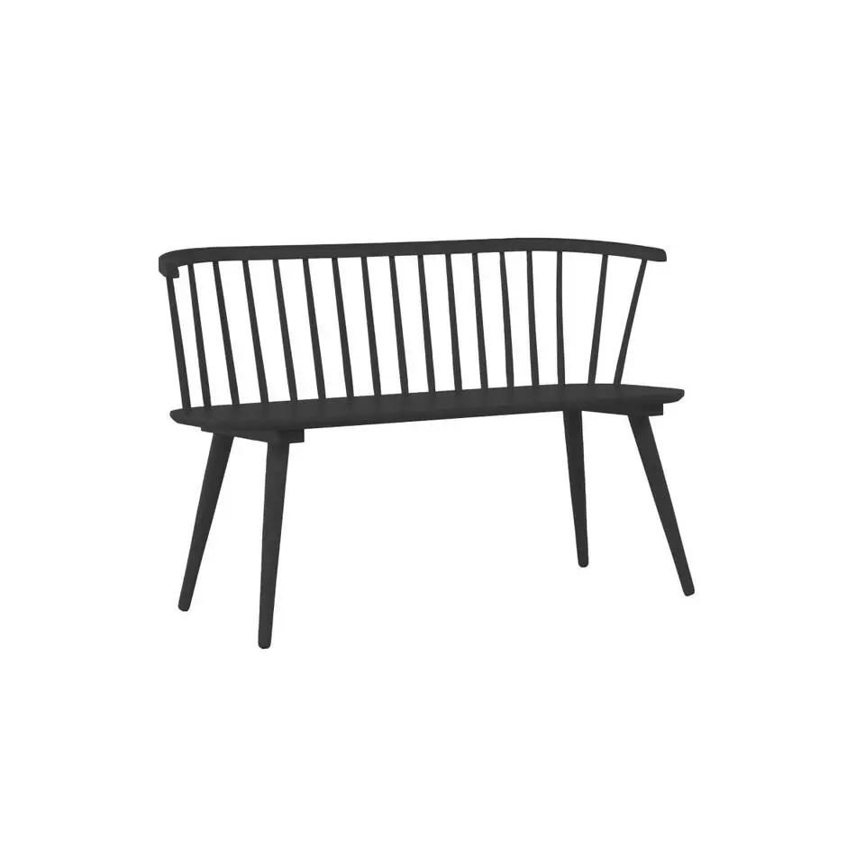 Svea - Rahimi eetkamerbank - 120 cm - zwart