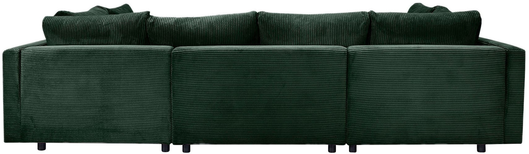 COLLECTION AB Wohnlandschaft »Toni U-Form mit Armlehne« inkl. Hocker und Zierkissen in abgesetzter Farbe, mit Bonnelfederkern