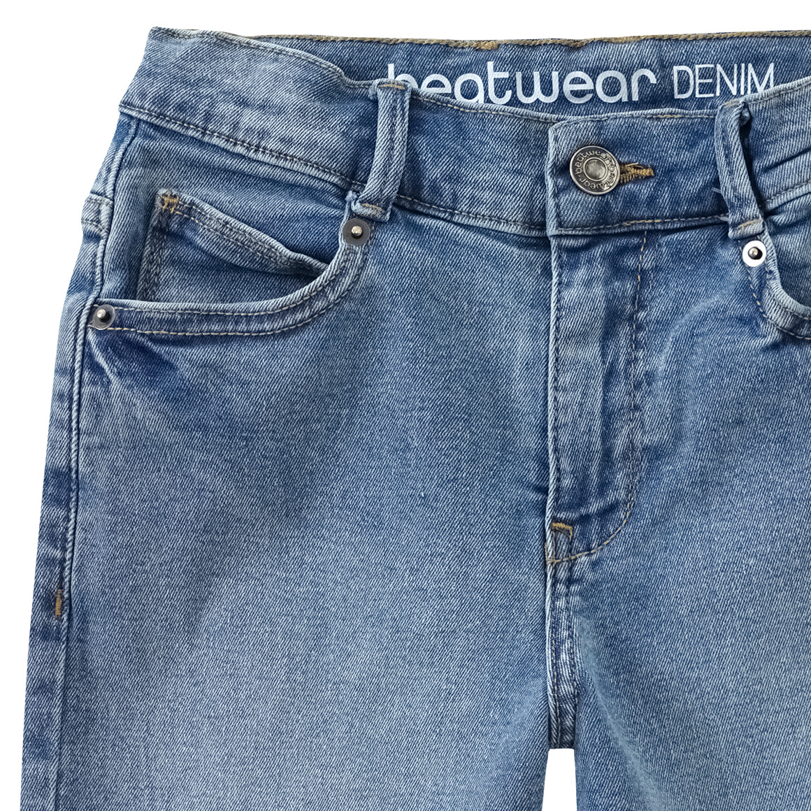 Beatwear Jungen Jeansshorts mit verstellbarem Bund blau