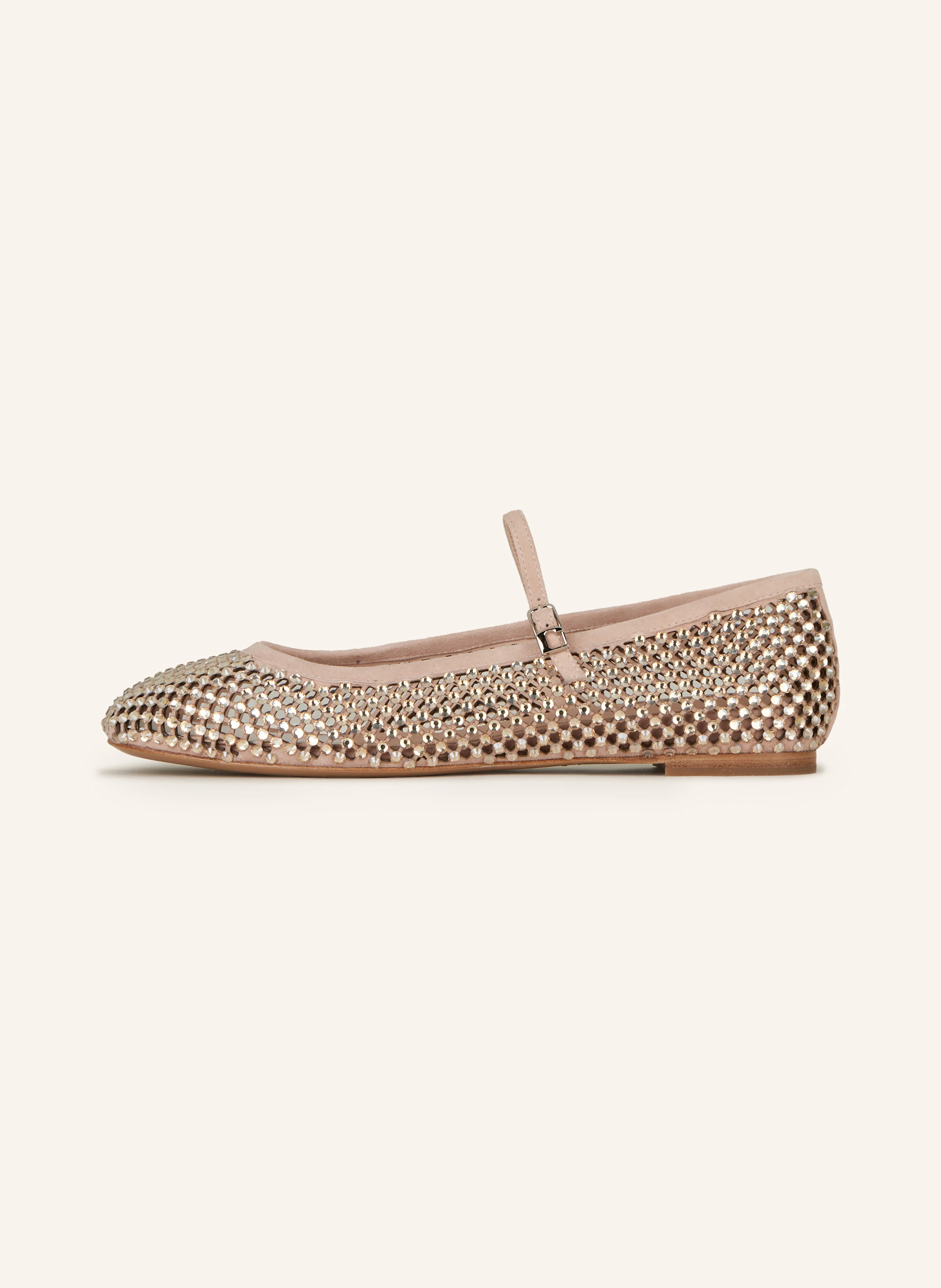 Lola Cruz Mary-Jane-Ballerinas mit Schmucksteinen