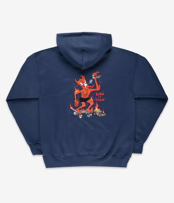 Thrasher Burn It Down Hoodie (navy)