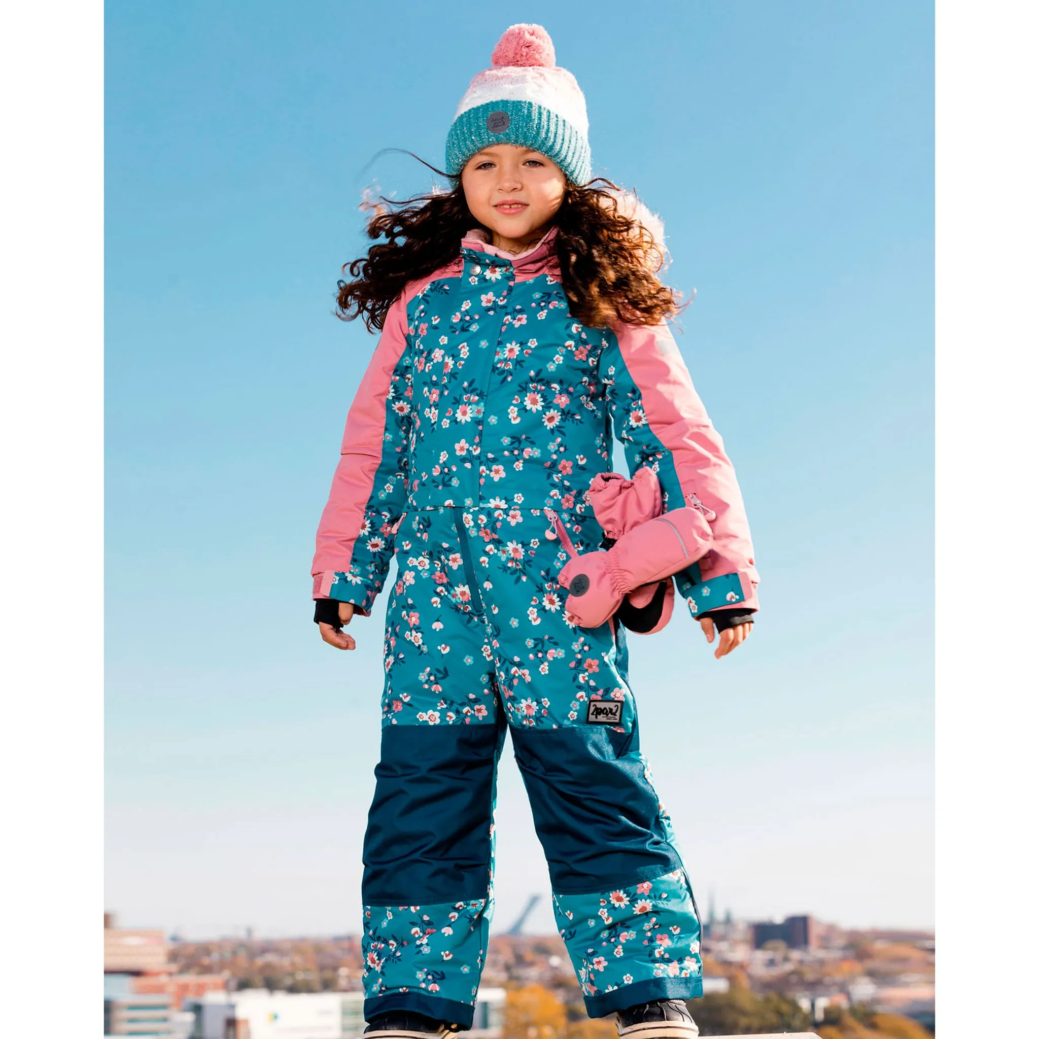 Deux par Deux Habit de Neige Une Pièce Petits Bouquets 2-6ans