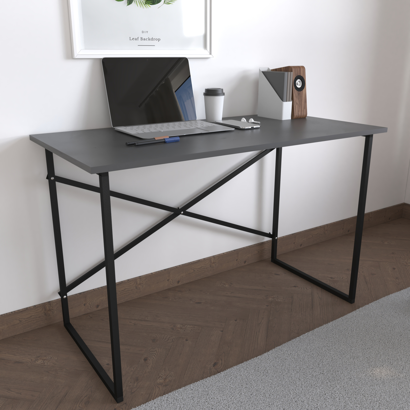 Schreibtisch - anthrazit - 90 cm