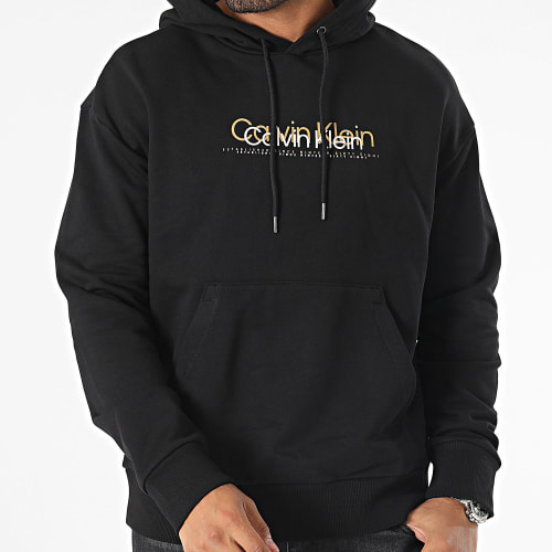 Sweat Capuche Double Flock Logo 1815 Noir