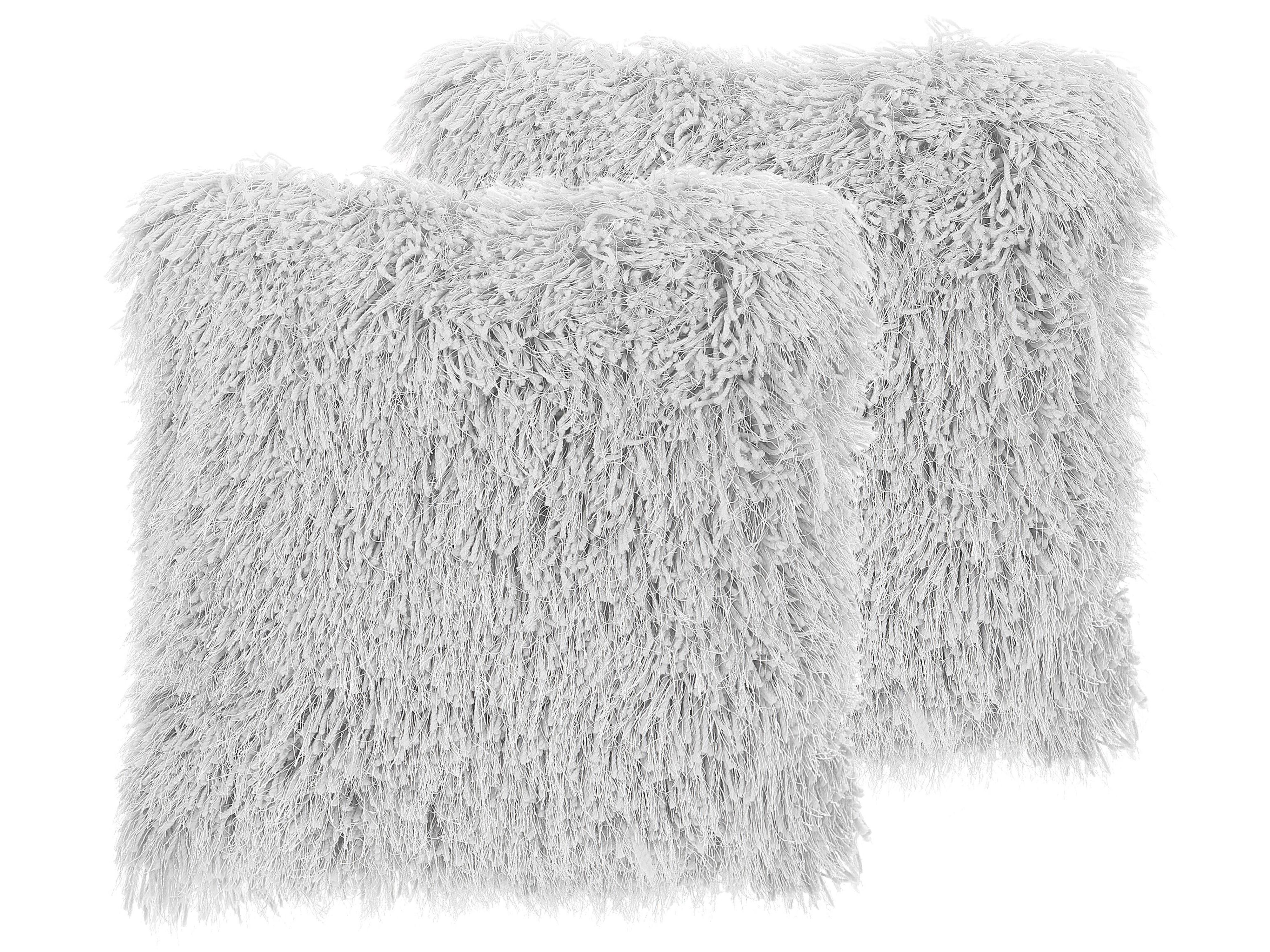 Set van 2 sierkussens CIDE 45 x 45 cm Lichtgrijs effen