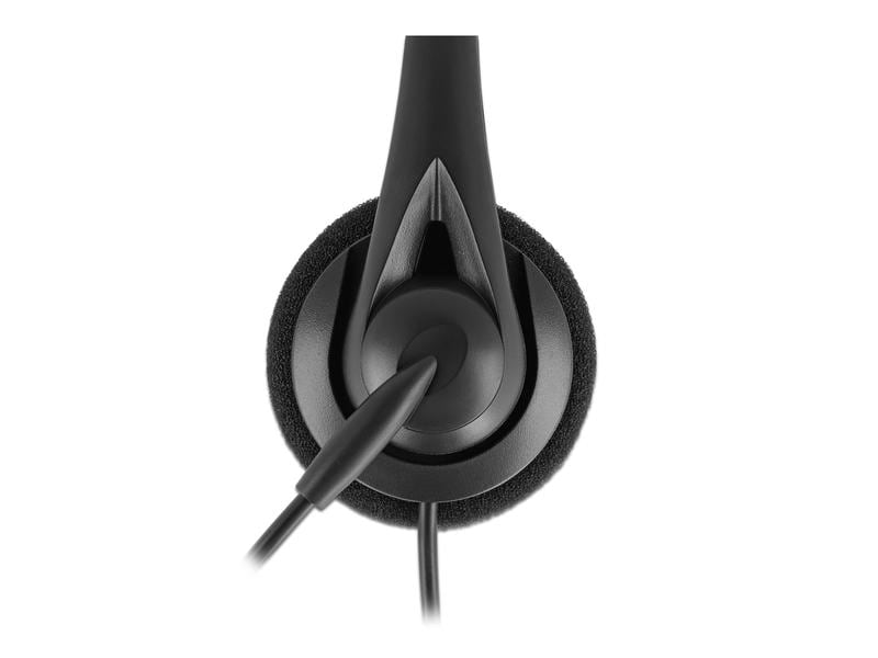 Delock Headset USB-A Mono für PC und Notebook – Ultra-Leich USB Mono Headset mit Lautstärkeregler für PC und Notebook – Ultra-Leicht