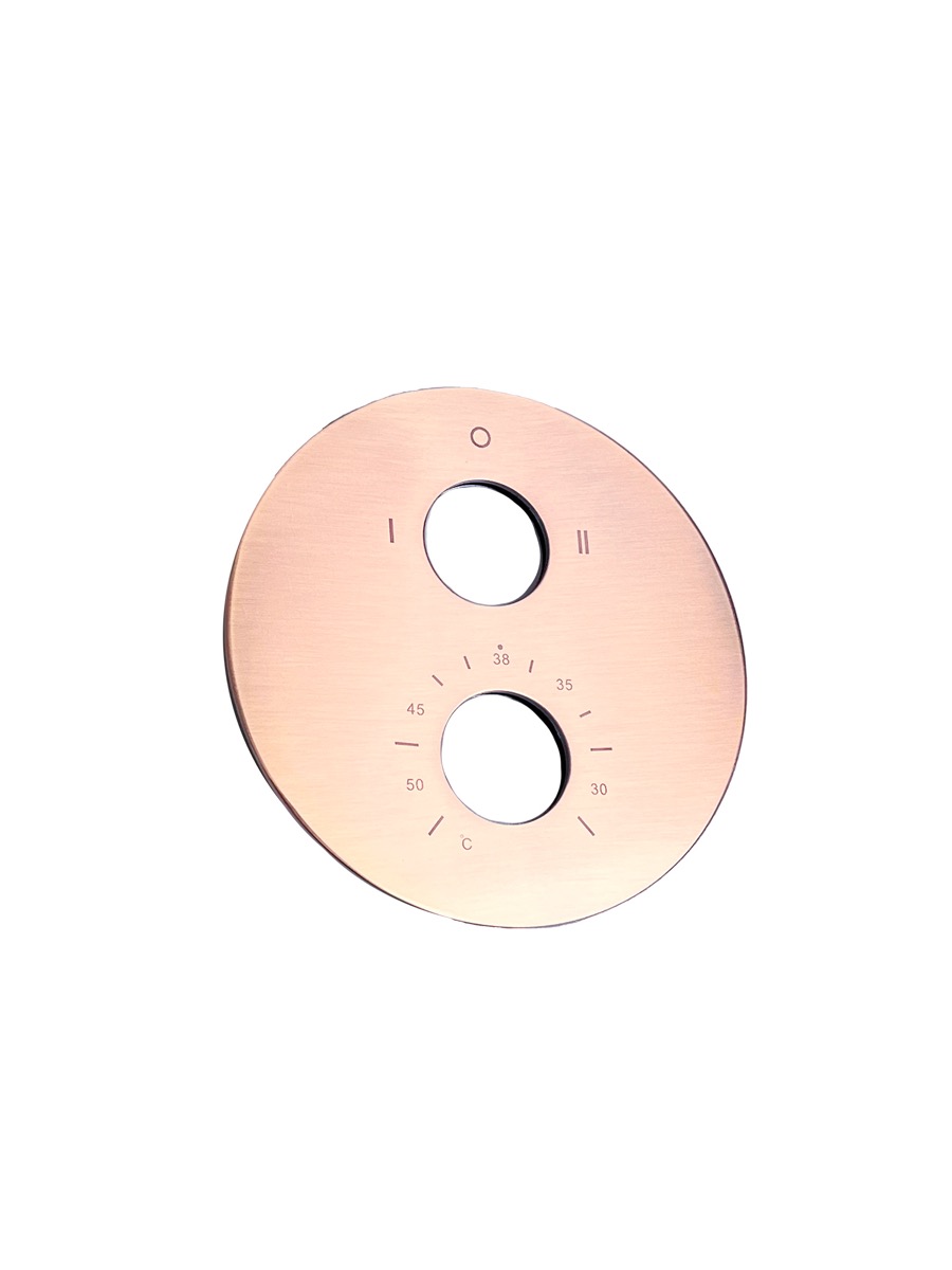 Saniclear Copper afbouwdeel rond voor inbouwthermostaat