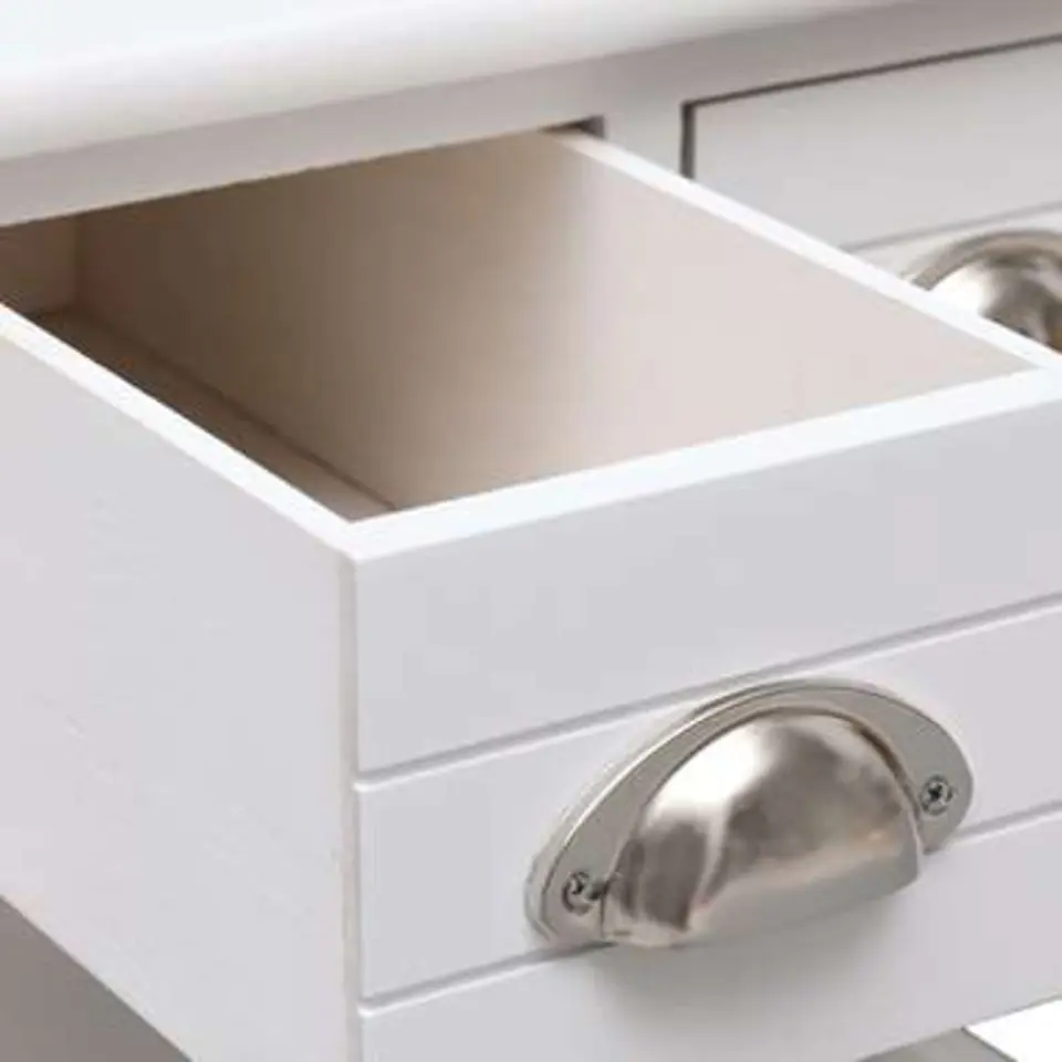 vidaXL - Bijzettafel - Wit - Hout