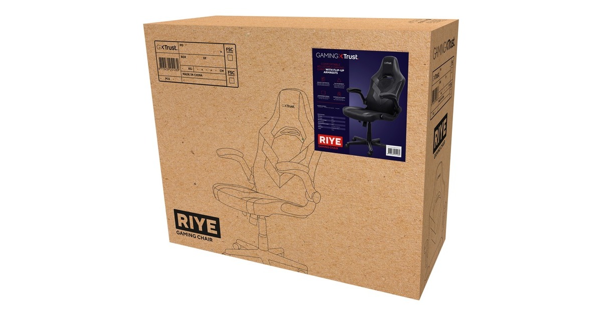 TrustGXT 703 Riye gamingstoel  (Zwart)