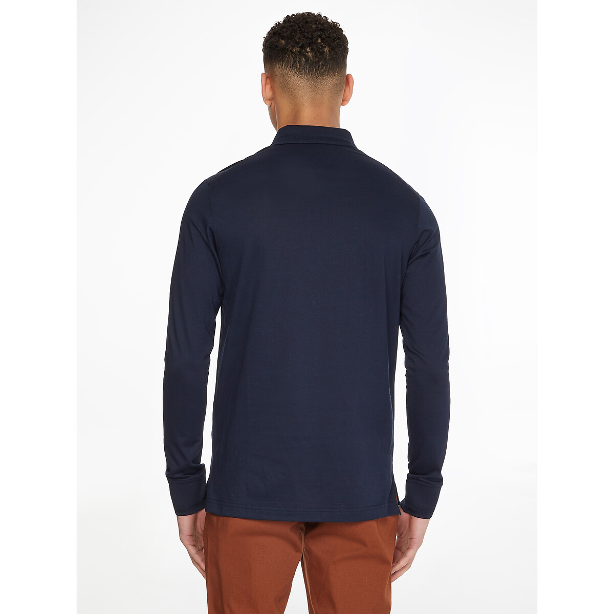 TOMMY HILFIGER<br>Camisa polo slim de manga comprida com gola de zíper