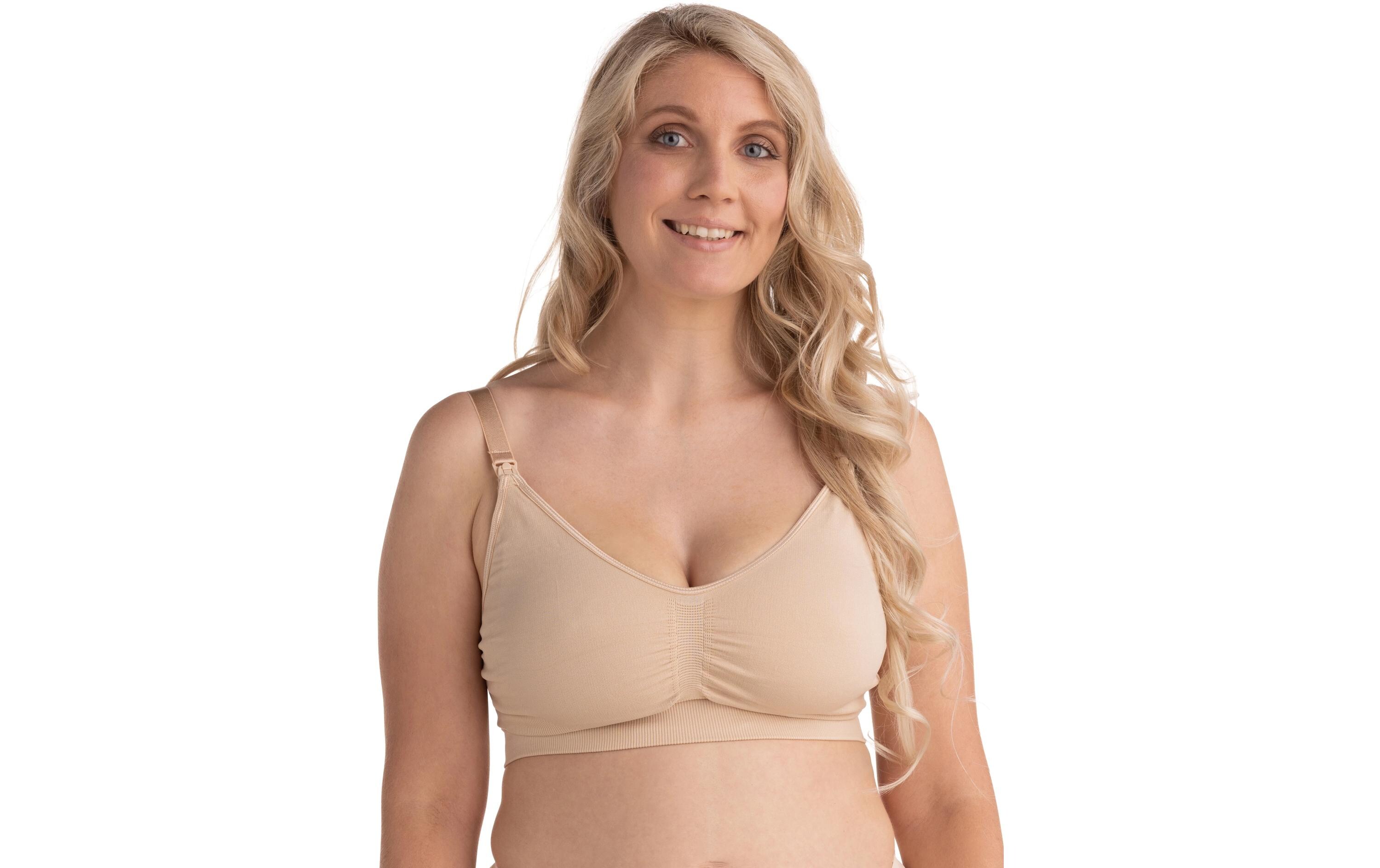 Still-BH Seamless Original 2er Beige Schwarz LNahtloser Umstands- und Still-BH mit BH-Verlängerung und einfachem Einhand-Öffnungsmechanismus