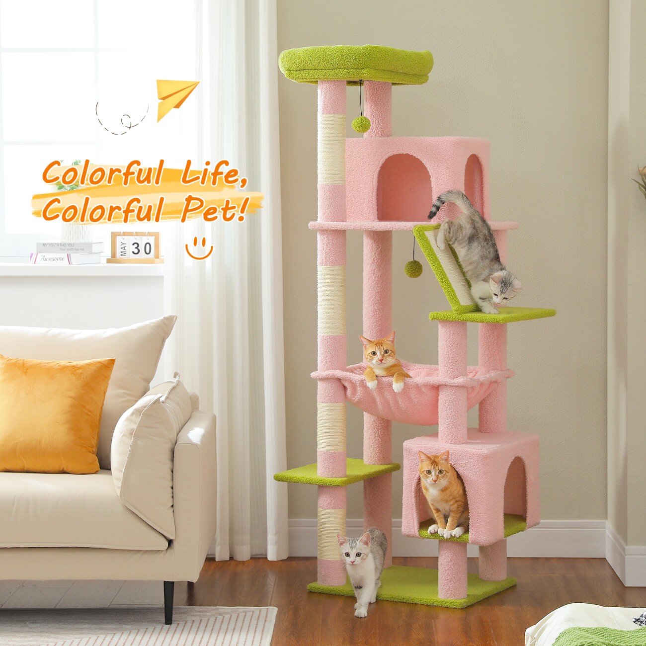 Pawz Road –XXL Kratzbaum 180 cm hoch pink