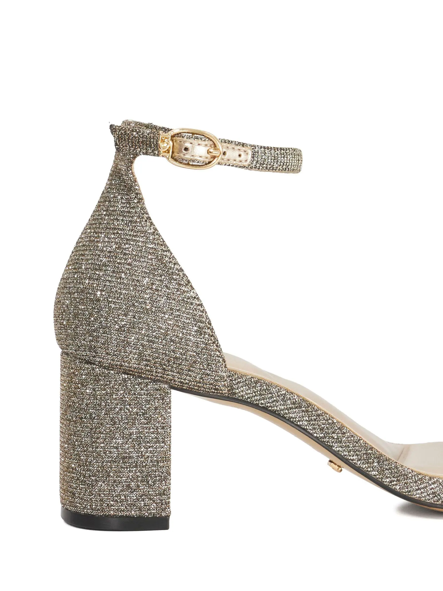 Zilver - Dune London Melins Block Heel Back Sandals