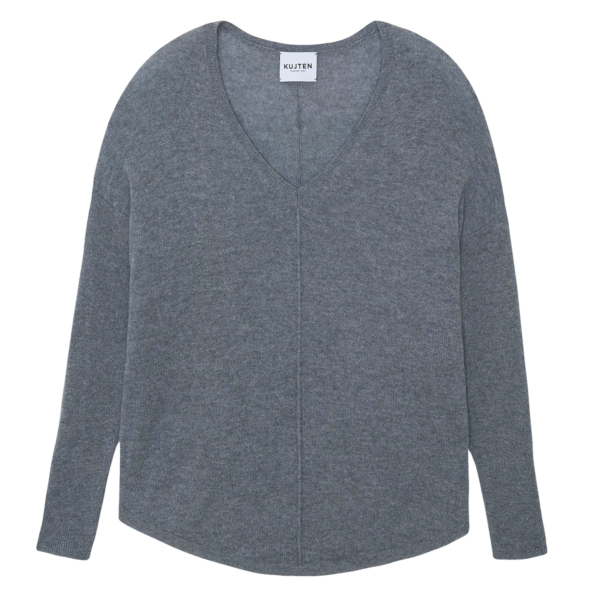MISHA - Pull col V oversize en cachemire | Gris