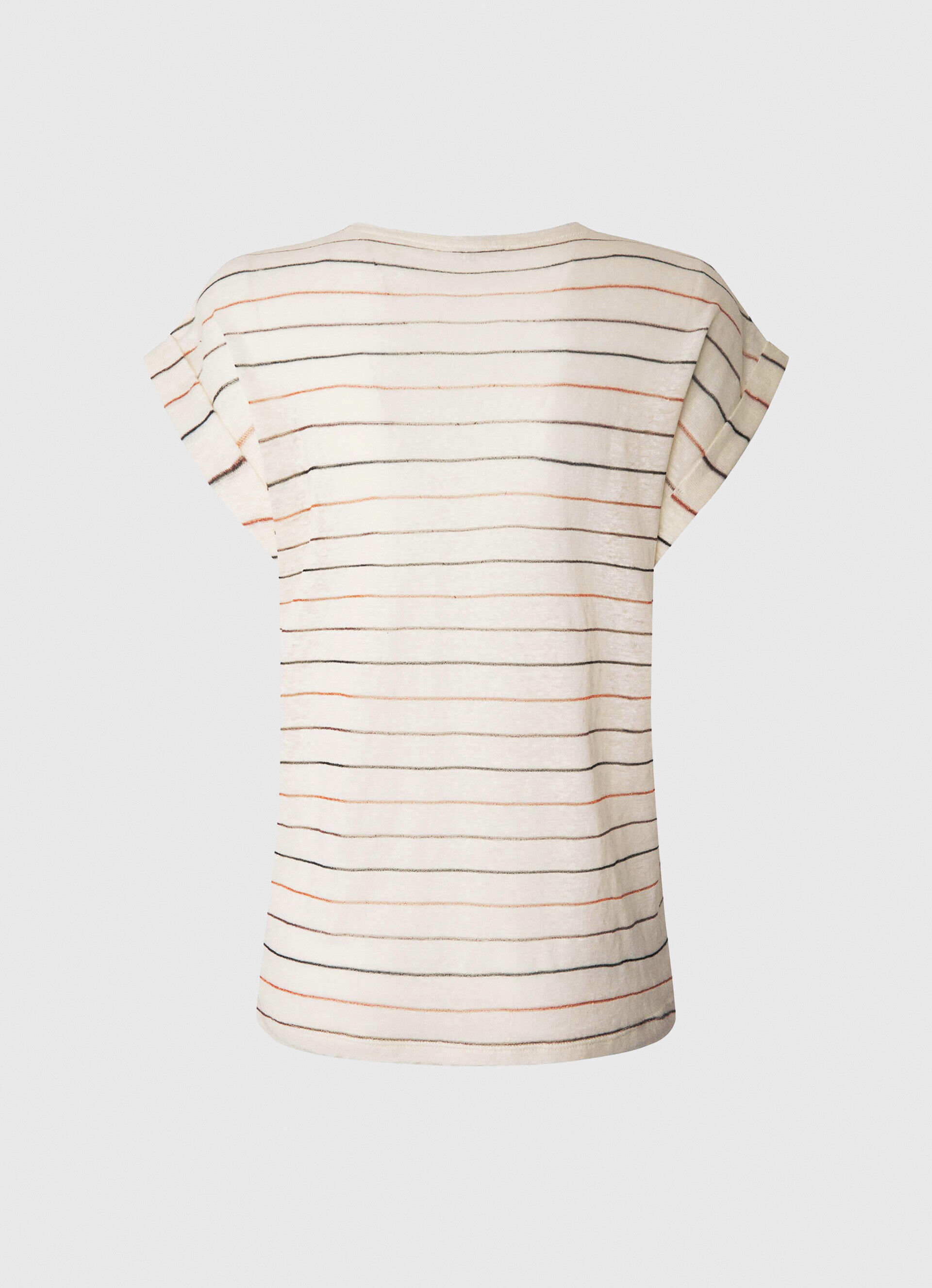 CAMISETA DE LINHO LISTRADA - multicolorida