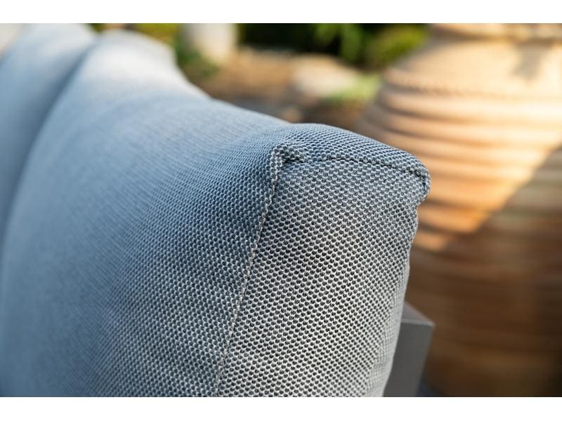 COCON Loungeset Ascona, Anthrazit, 4 Sitzplätze Zwei Sofas und ein Beistelltisch für Garten, Terrasse oder Balkon