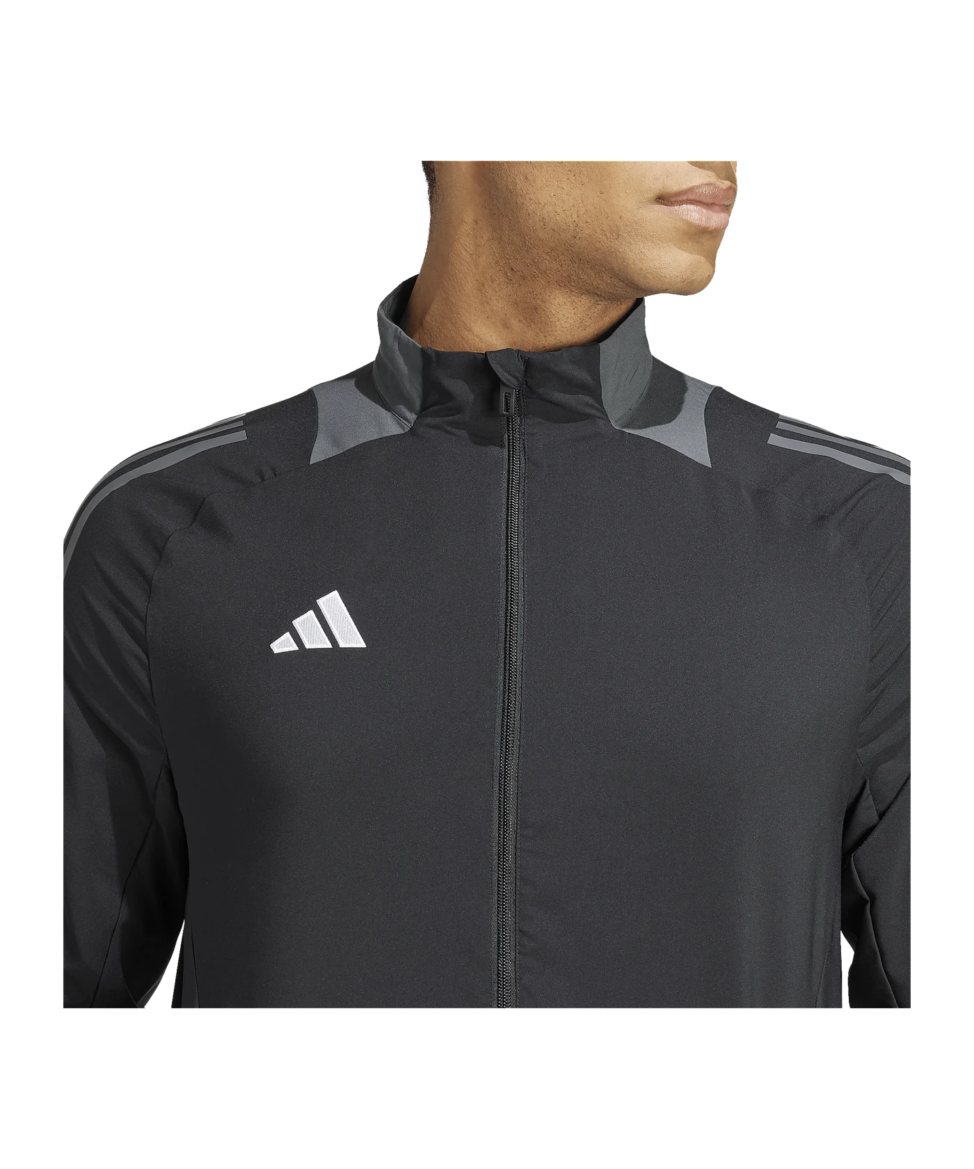 adidas Tiro 24 Competition Präsentationsjacke Schwarz Grau