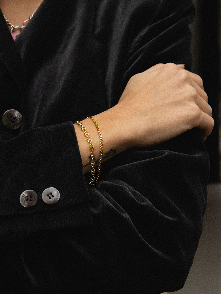 Maria Black  Saffi armbånd - forgyldt