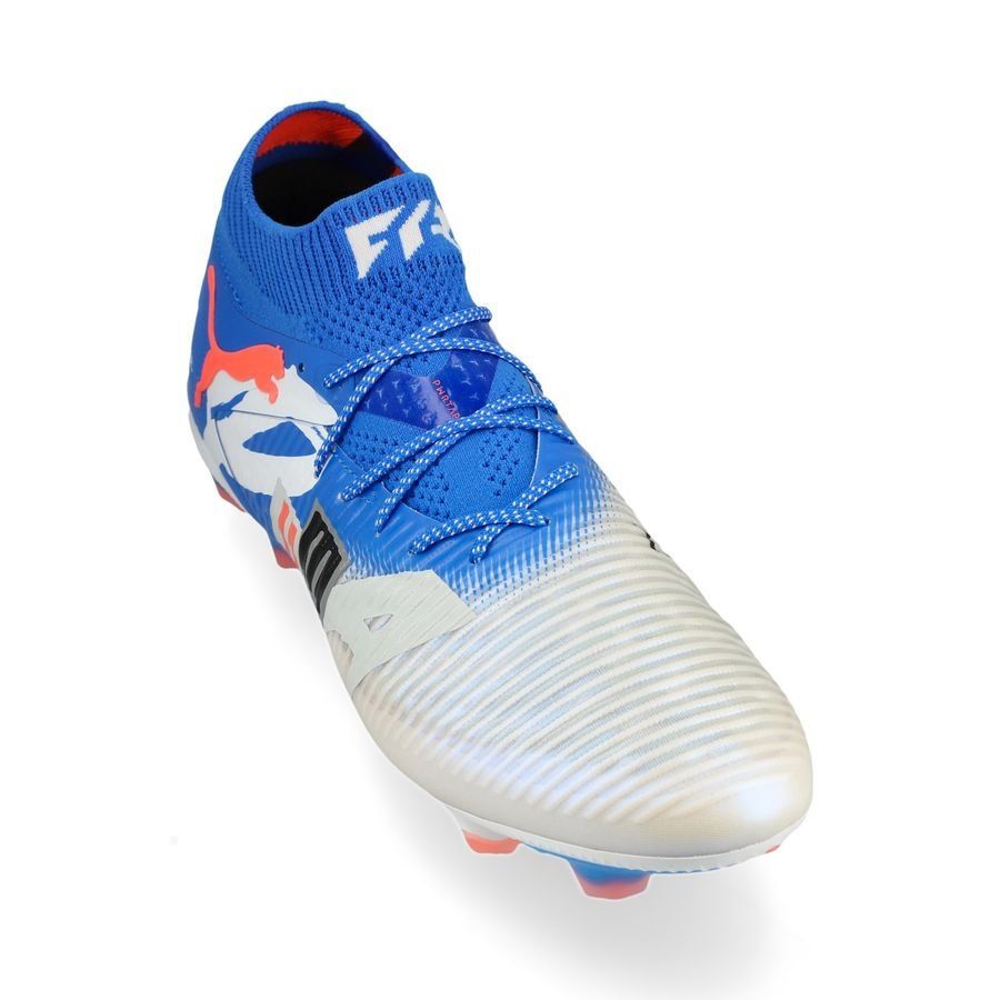 PUMA Future 8 Ultimate FG Forever - Blanc/Bleu/Gris/Noir/Glowing Red ÉDITION LIMITÉE
