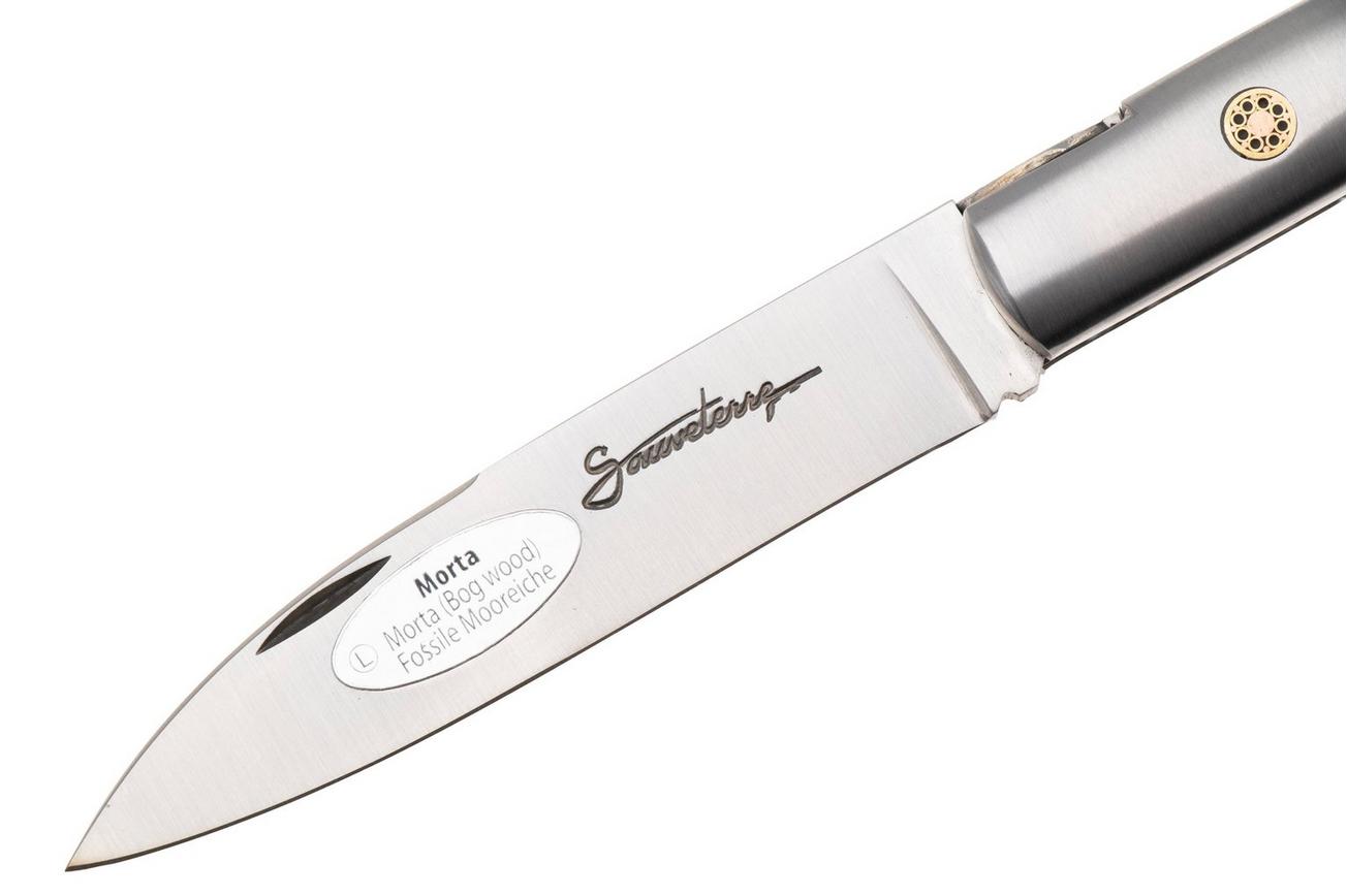 Laguiole en Aubrac Sauveterre Bogwood, Matt Stainless Bolster, Mosaic Pin, zakmes, 11 cm