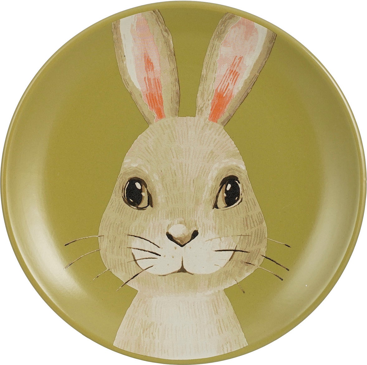House of Seasons ontbijtbord Wild konijn geel D 20 H 2,5 cm