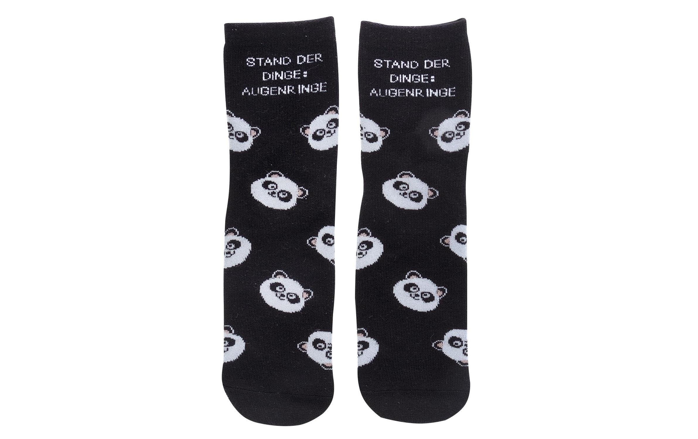 Socken Augenringe Grösse 41 - 46, waschbar (40 Grad)Humorvolle Zaubersocken, ideal als Geschenk
