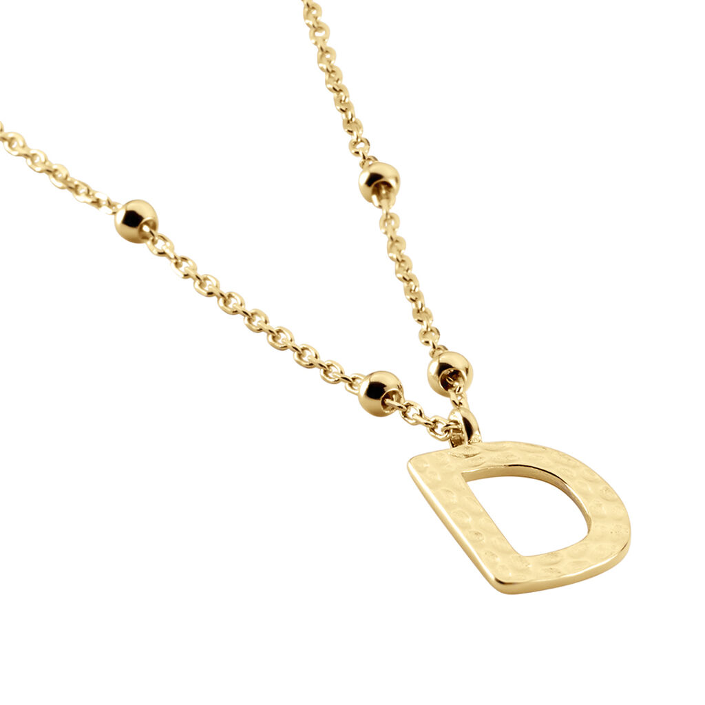 Collier Plaqué Or Jaune Lettra