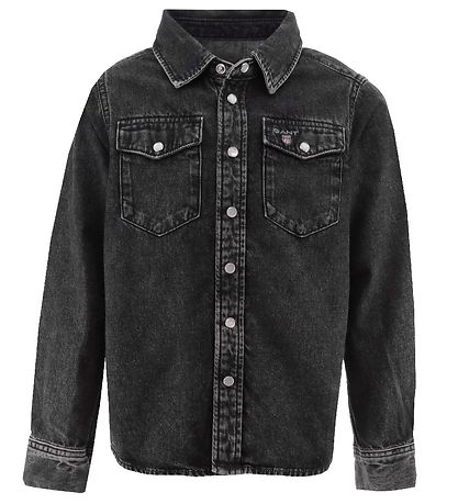 GANT Skjorte - Denim - Oversized - Blåck Raw