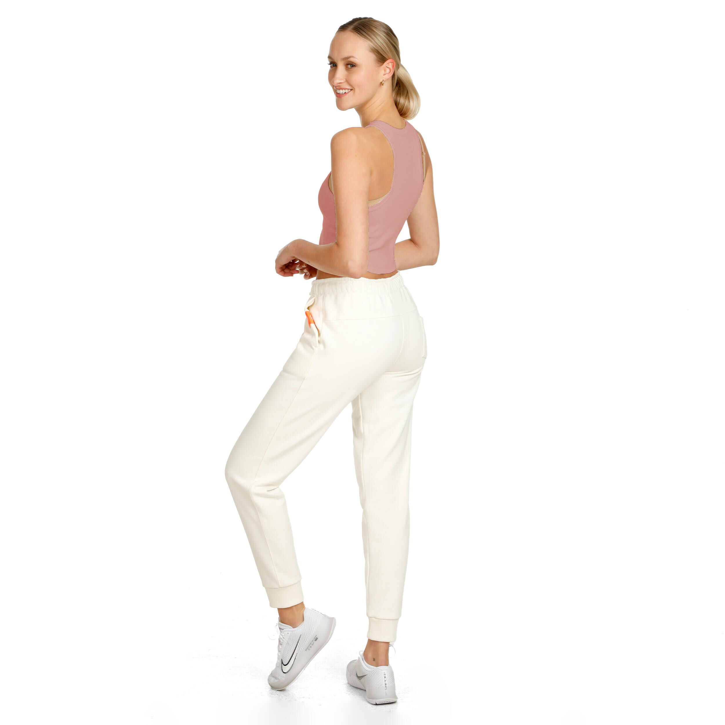 Quiet Please Crossroad Ribbed Débardeur Tank Top Femmes - Vieux Rose, Rouge