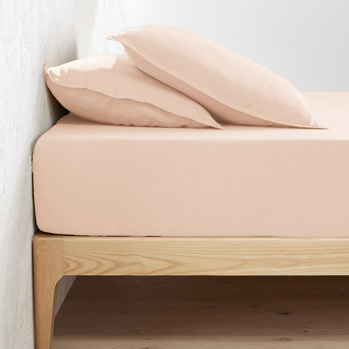 LA REDOUTE INTERIEURS<br>Lençol de linho lavado com elástico, dobra de 35 cm, Linot