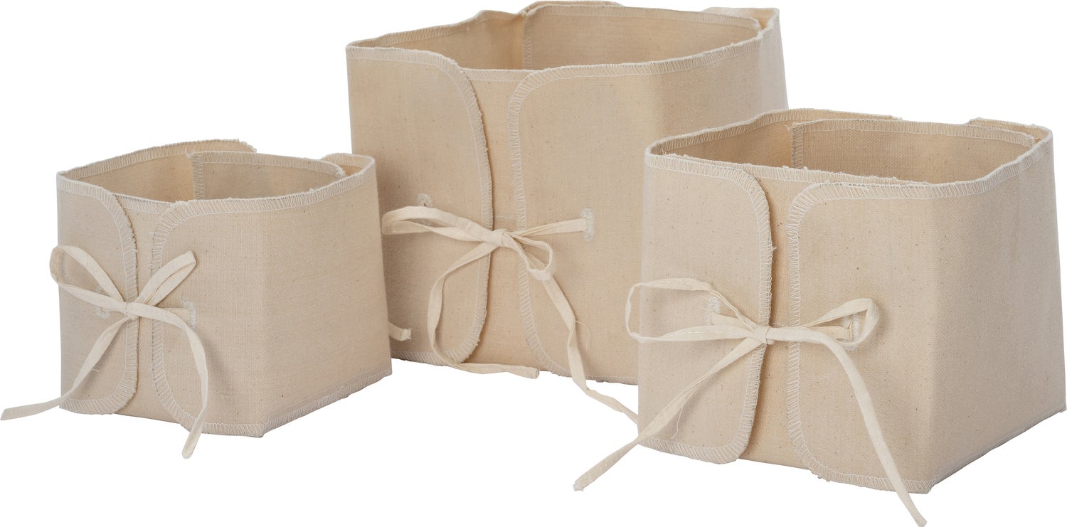 Intratuin opbergmand Canny beige 18 x 18 x 18 cm