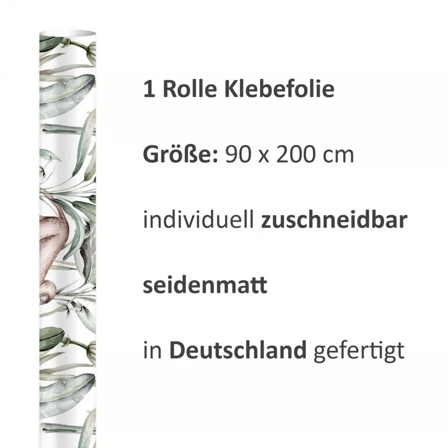 Nikima Klebefolie KF-29 selbstklebende Folie - Dschungel Affe bunt