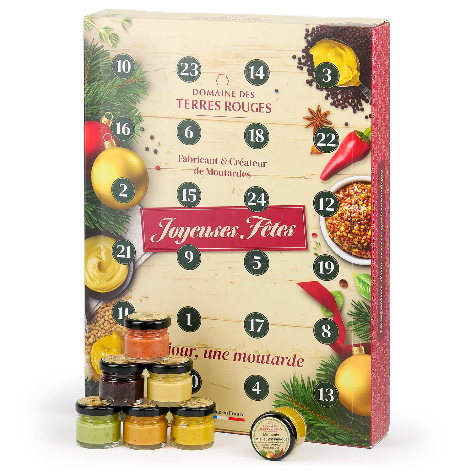 Calendrier de l'Avent Moutardes Artisanales du Domaine des Terres Rouges