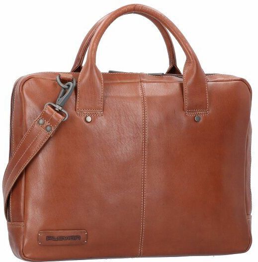Plevier - Laptoptas - Bruin - Leer - Geschikt voor 14-inch Laptop