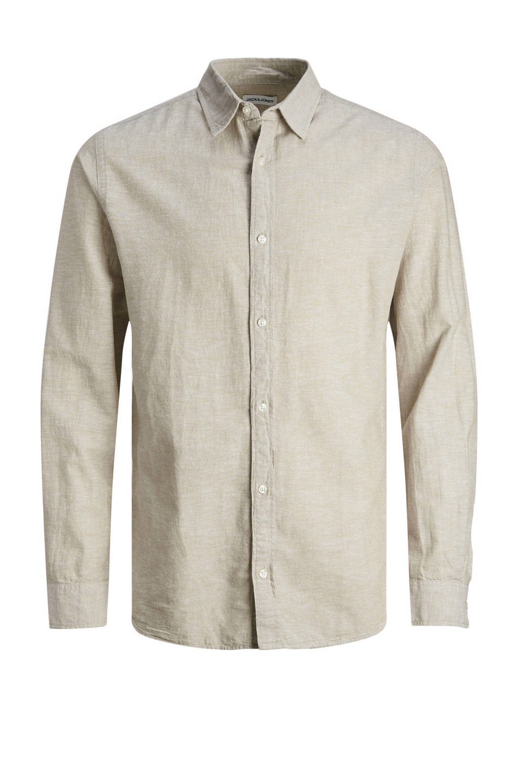 JACK & JONES overhemd JJELINEN BLEND beige