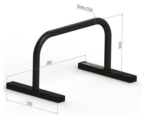 Lot de 2 Parallettes Fit et Rack