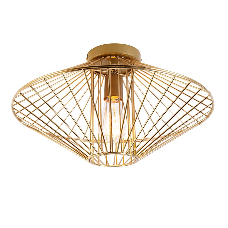 Design plafondlamp goud draad met lichteffect - Zahra