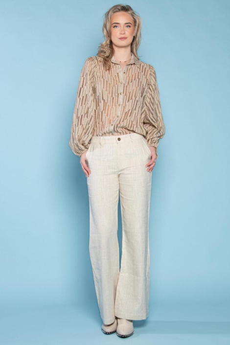 I-coni-K beige dames blouse
