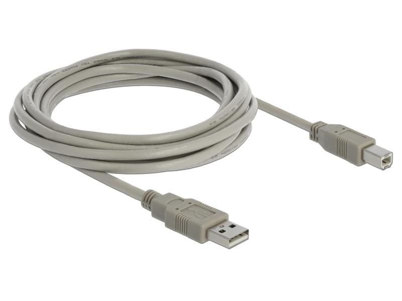Delock USB 2.0-Kabel  USB A - USB B 1.8 m Geeignet für Drucker u. Scanner, transparent