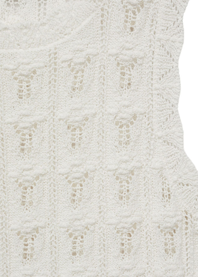 MANGO Crochet knitted top Natural white