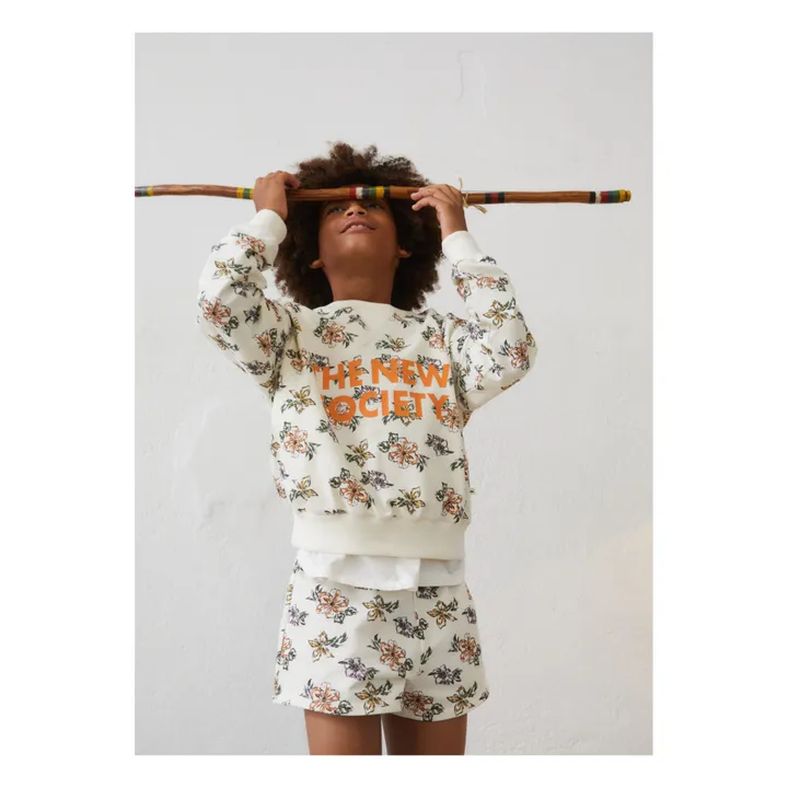 the new society Sweat Rancho Hibiscus | Ecru