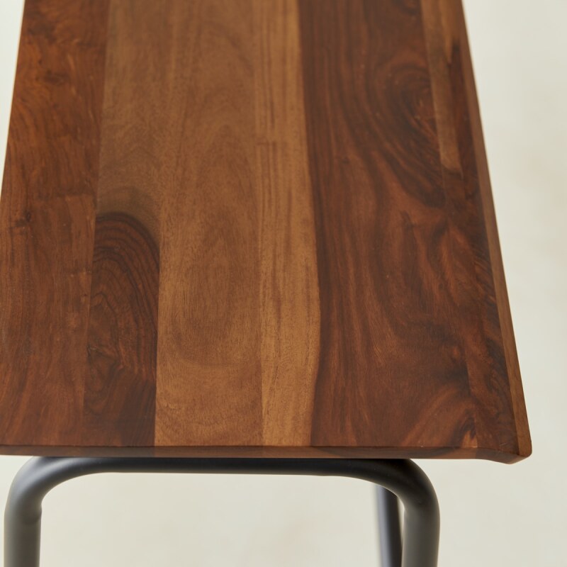Banc haut Talia en palissandre massif, largeur 120 cm