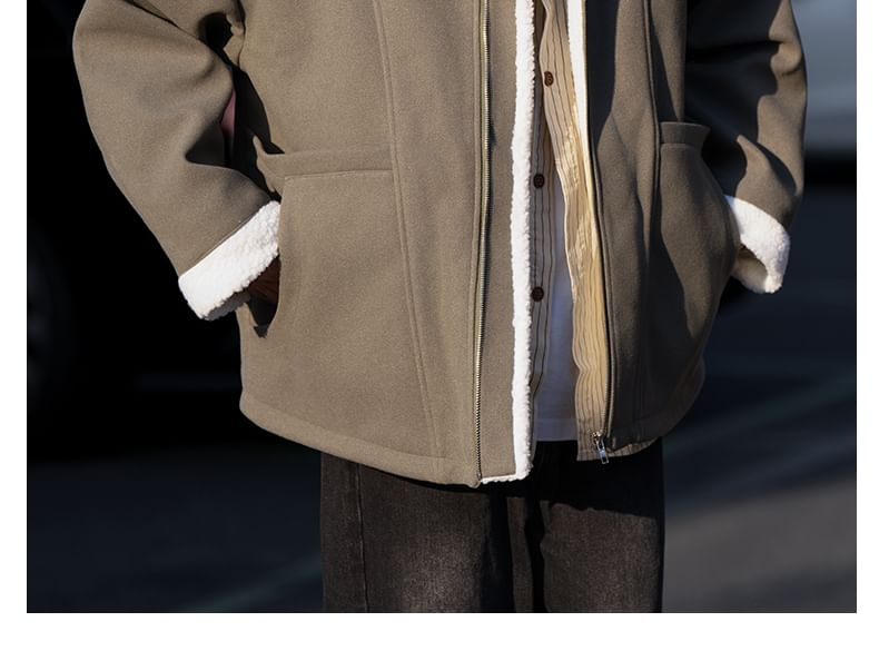 YERGO - Oversized jas met reverskraag en ritssluiting